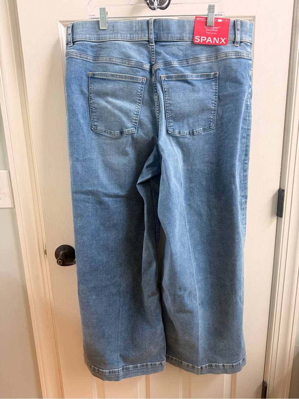 SPANX Pull On Wide-Leg Jeans - 1X Petite - Picture 3 of 6